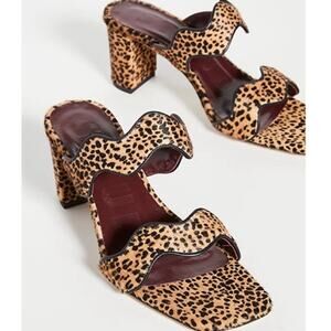 STAUD Frankie Wavy Slip on Block Heel Sandals